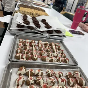 Some of the baked cookies