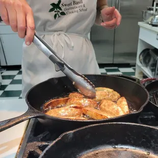 Pan seared flank steak was served w these crispy potatoes