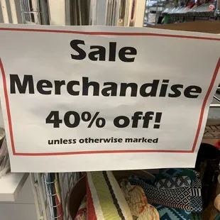 Good deals in the clearance section.
