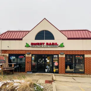 the front of the restaurant