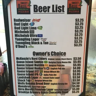 Beer list