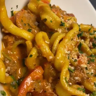 Homemade Pasta with meat sauce.