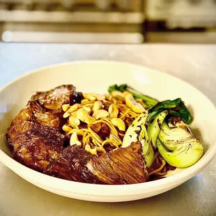 a bowl of food on a table