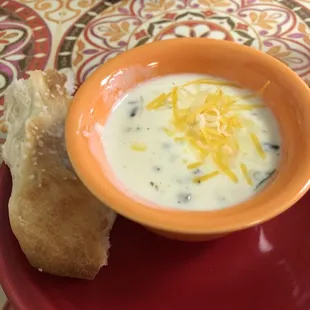 Rice and chicken soup