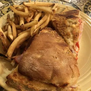 Smoked Turkey Sandwich with fries