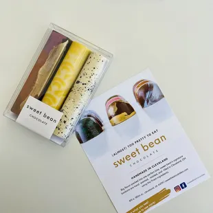 a package of sweet beans and a packet of sweet beans