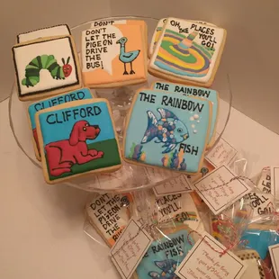 Storybook baby shower themed cookies