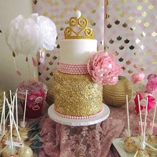 My beautiful princess baby shower cake.