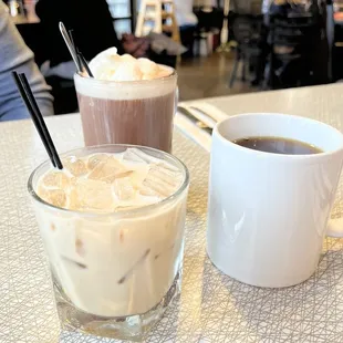 Eggnog White Russian and peppermint patty