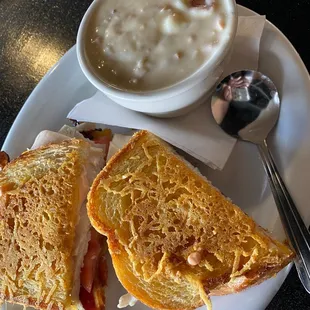 Turkey Melt with soup