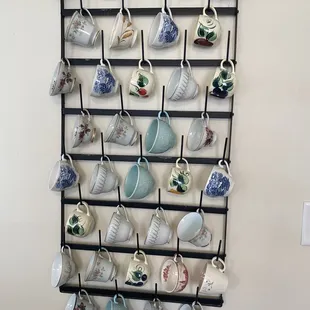 Cups on the wall