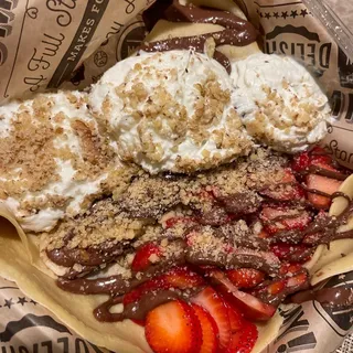 Funnel Cake Strawberry Banana Nutella
