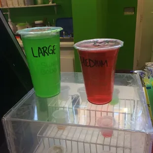 Drink sizes