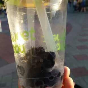 Huge boba clump that won't fit thru straw