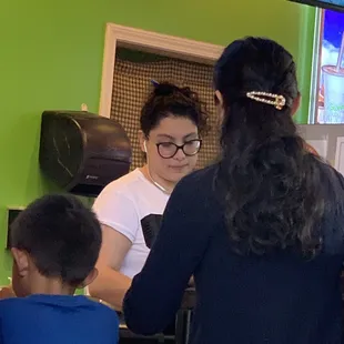 You can tell she's really upset her phone call keeps getting interrupted. Sucks to be her.