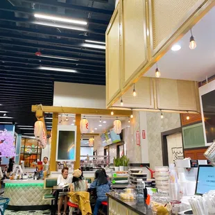 the interior of a coffee shop