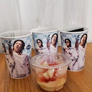 Flan with strawberries