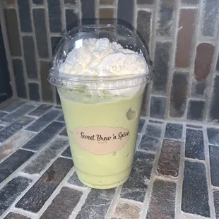 Green Tea Frappe.