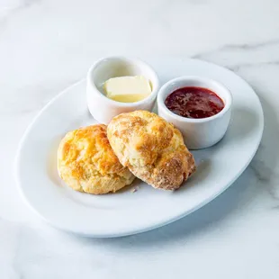 Biscuits with Butter and Jam