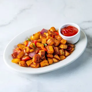 Breakfast Potatoes with Onions and Bell Peppers