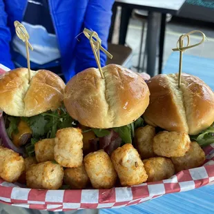 Angus Beef Sliders &amp; Tots