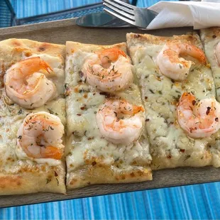 Shrimp Scampi Flatbread... Amazing flavor!
