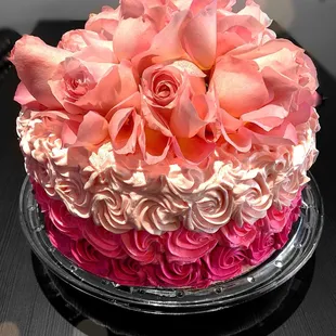 Ombré Dark chocolate Rose Cake