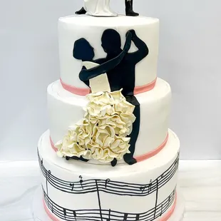 Musical themed wedding cake