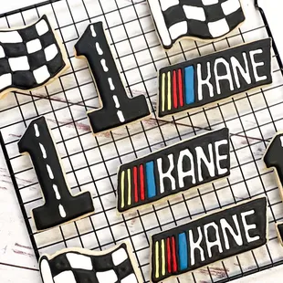 NASCAR birthday cookies