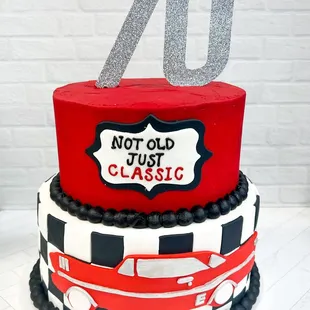 Classic car custom cake