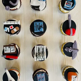 a variety of cupcakes