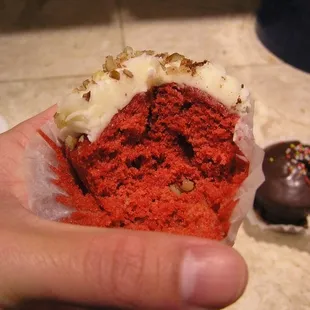 Red Velvet. Not very chocolatey, lacks cocoa powder.