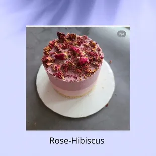a rose - hibiscus cake