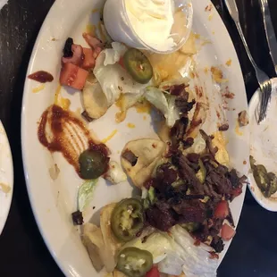 We devoured the brisket nachos.