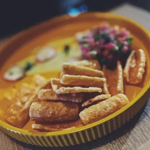  plate of food on a table