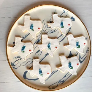 Texas bluebonnet sugar cookies