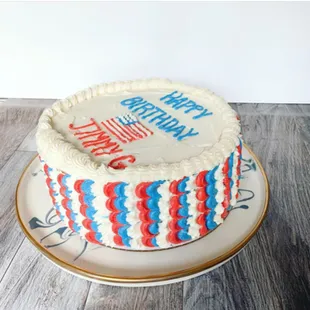 American birthday cake, celebrating the anniversary of obtaining citizenship