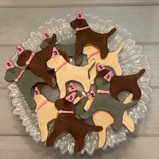 Birthday dog-shaped cookies!