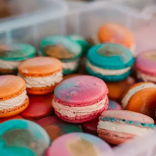 Macarons with Buttercream and Fruit Puree