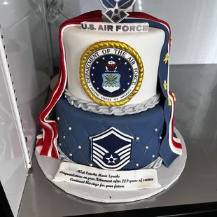 This beautiful cake was in their case for an Air Force event