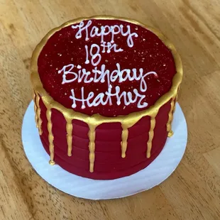 Custom red velvet birthday cake for daughter-pre-order