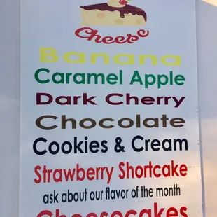 Todays flavors by the slice. Aug 2019 #UpCloseSavor