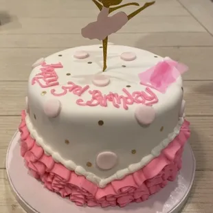 Ballerina, pink, birthday cake, kids birthday