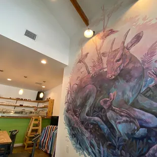 Beautiful mural inside the restaurant