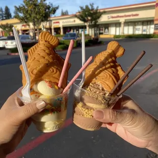 Pineapple and vanilla swirl: coffee and chocolate swirl