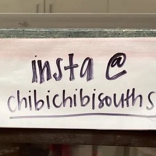 Instagram address for Chibi Chibi