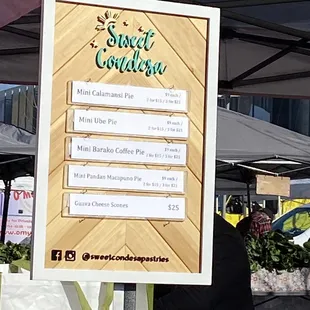 Menu Board - Farmer's Market in San Ramon 03/06/2021