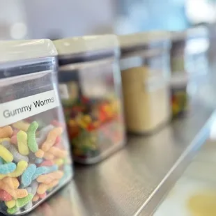 a variety of gummy worms