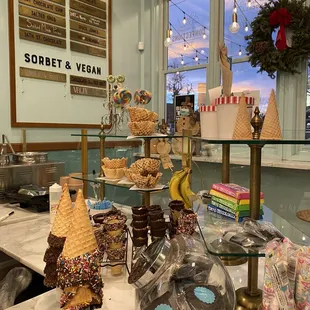 a variety of desserts