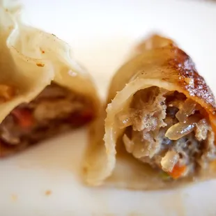 House made gyoza (interior)